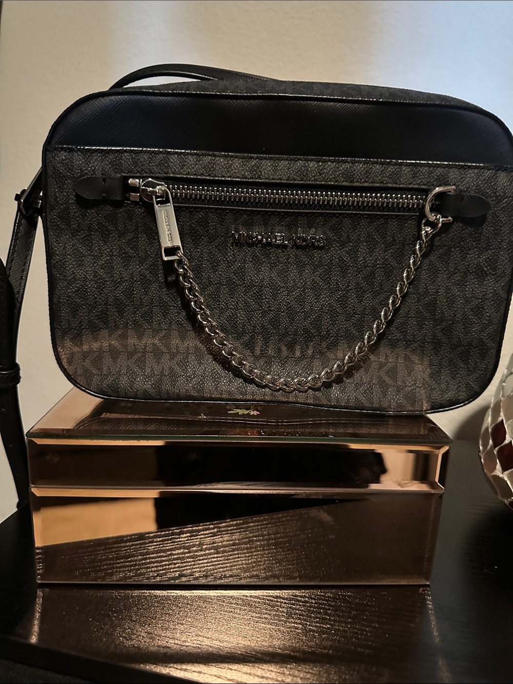 Michael Kors Crossbody Camera Bag - Black/Charcoal
